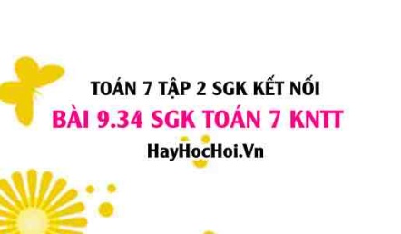 Bài 9.34 SGK Toán 7 Tập 2 Kết nối tri thức